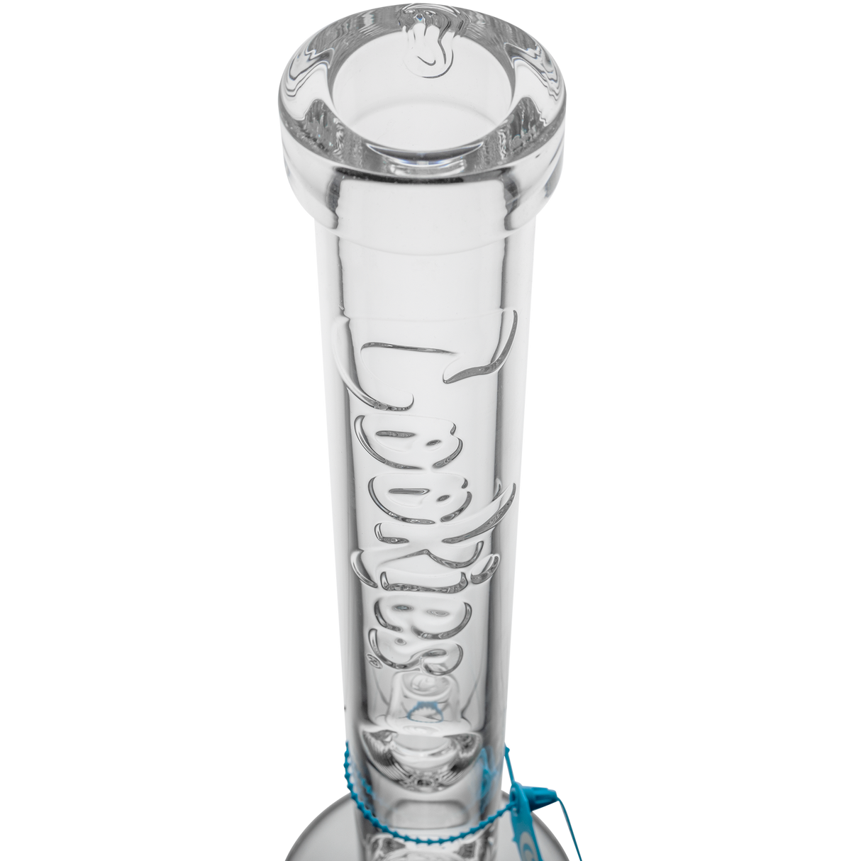 Cookies Flame Straight Bong in 7mm Thick Borosilicate Glass with Heavy Wall Design