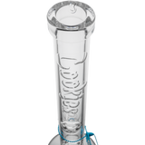 Cookies Flame Straight Bong in 7mm Thick Borosilicate Glass with Heavy Wall Design