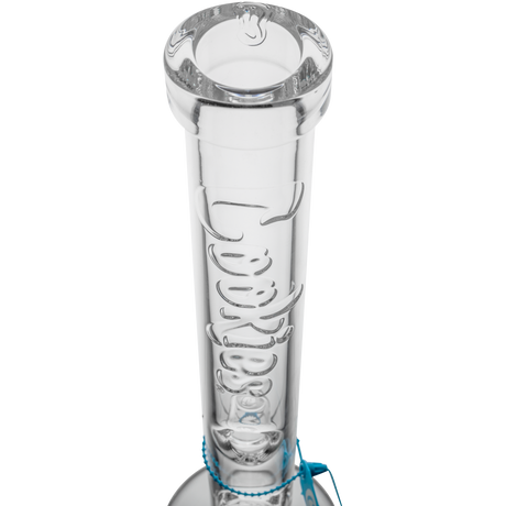 Cookies Flame Straight Bong in 7mm Thick Borosilicate Glass with Heavy Wall Design