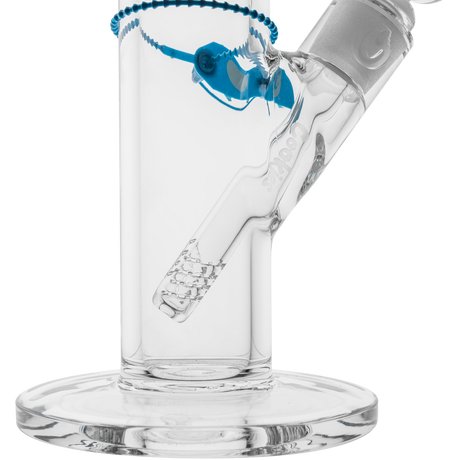 Cookies Flame Straight Bong in 7mm Thick Borosilicate Glass with Heavy Wall Side View