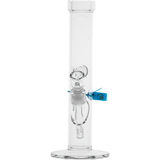 Cookies Flame Straight Bong for Dry Herbs, 13'' Borosilicate Glass, 45 Degree Joint - Front View