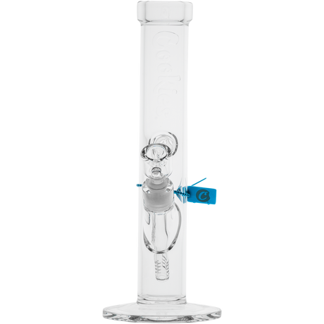 Cookies Flame Straight Bong for Dry Herbs, 13'' Borosilicate Glass, 45 Degree Joint - Front View