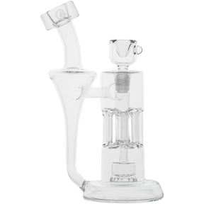 Cookies Flowcycler Dab Rig with Recycler Percolator - Borosilicate Glass - Side View