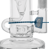 Cookies Incycler Dab Rig with Recycler Percolator in Borosilicate Glass - Close-up Side View