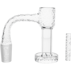Cookies Slurper Banger made of Quartz for Dab Rigs - Clear with Cookies Branding
