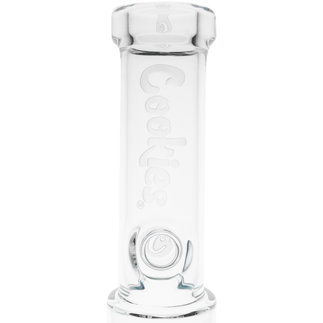 Cookies Straight 2 Da Dome Borosilicate Glass Bong Front View on Seamless White