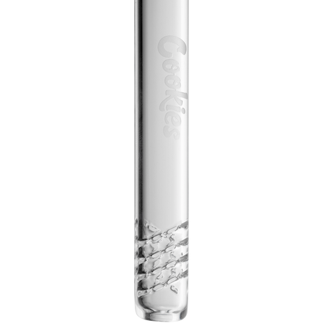 Cookies Twist Downstem 4" made of Borosilicate Glass with etched logo - Front View