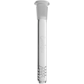 Cookies Twist Downstem 4" made of Borosilicate Glass for Bongs, front view on white background