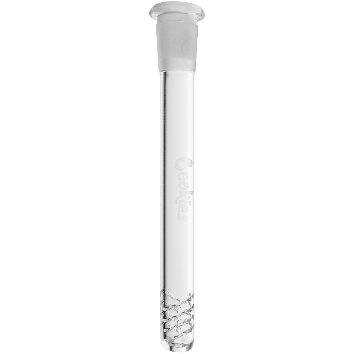 Cookies Twist Downstem 5" Borosilicate Glass for Bongs, Front View on White Background