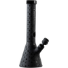 Cookies V Beaker Bong in Black with Borosilicate Glass and Iconic Logo Design - Front View