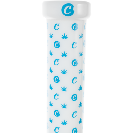 Cookies V Beaker Bong made of Borosilicate Glass with iconic blue Cookies design - Front View