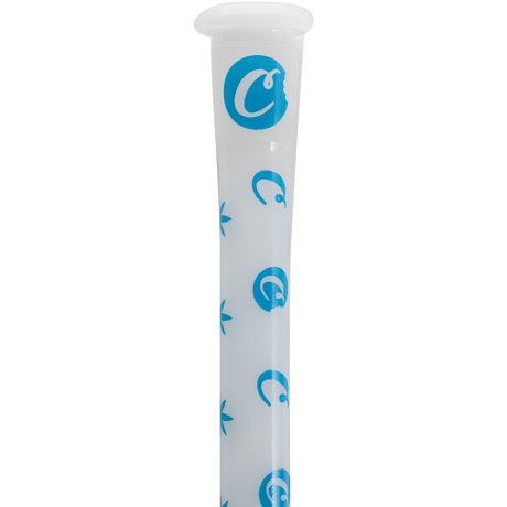 Cookies 14" Beaker Bong with Blue Patterned Print for Dry Herbs - Front View