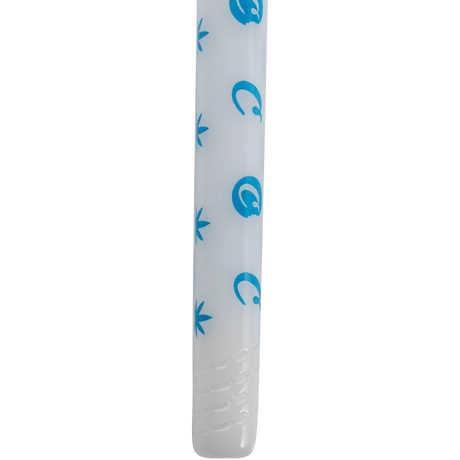 Cookies 14" Beaker Bong with Blue Patterned Print and 45 Degree Joint - Front View