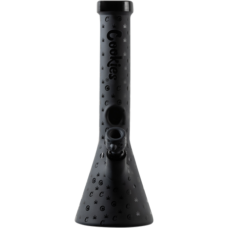Cookies V Beaker Bong in Borosilicate Glass with Iconic Branding - Front View