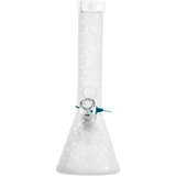 Cookies 14" Beaker Bong with Patterned Print - Front View for Dry Herbs