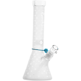 Cookies V Beaker Bong in clear borosilicate glass with iconic logo design - front view