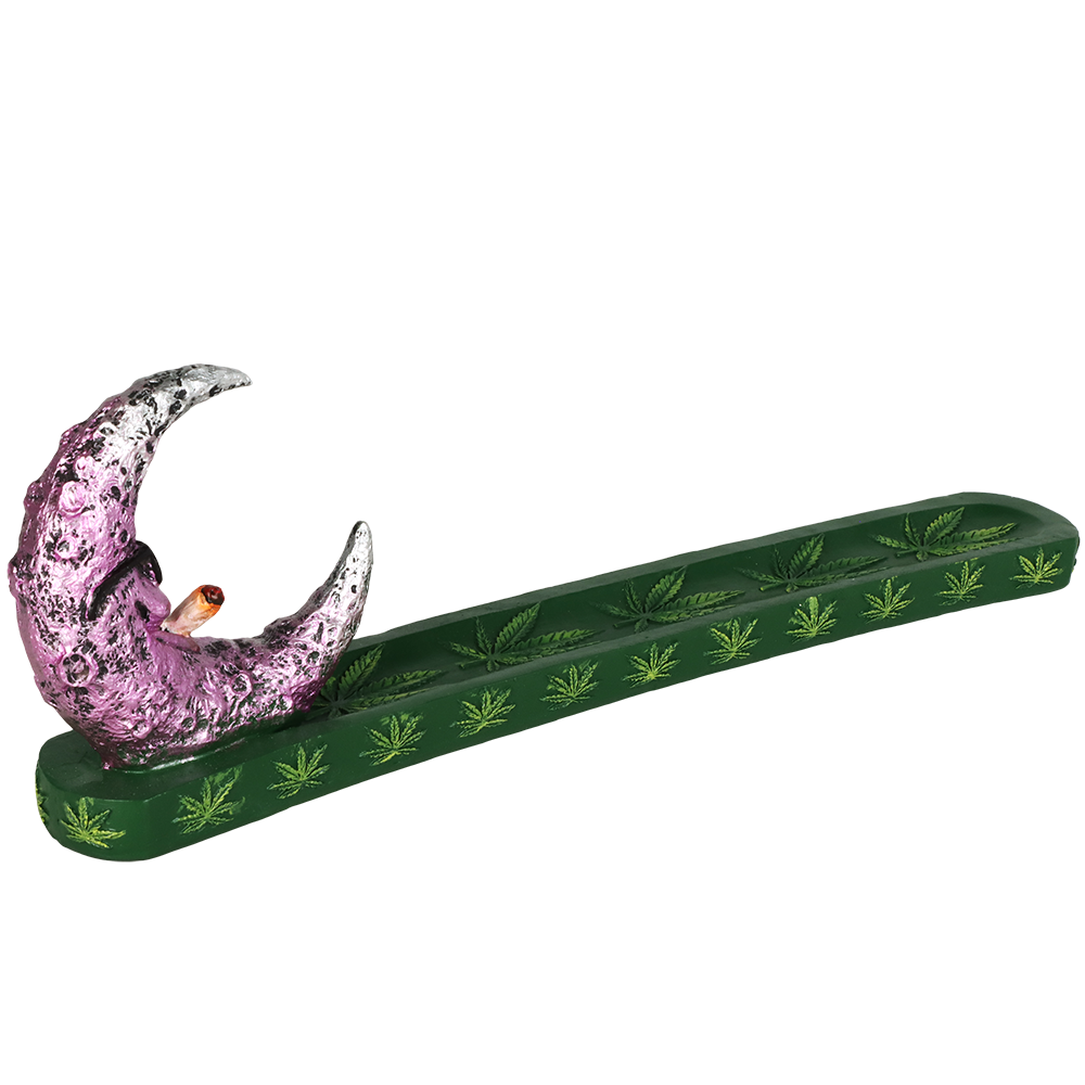 Cool Stoner Moon Polyresin Incense Burner | 11.25"