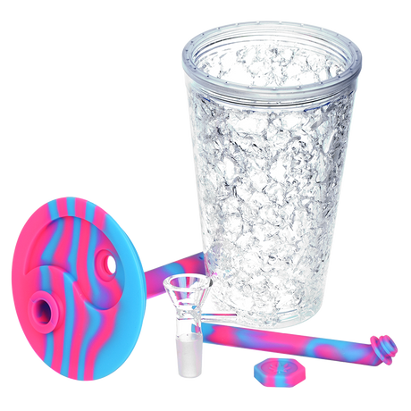 UV Reactive 6" Travel Cup Bubbler - Cooling Freeze