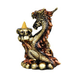 Copper Dragon Backflow Cone Incense Burner | 6"