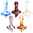 Assorted colors corkscrew swirl nipple carb caps made of borosilicate glass, 30mm size