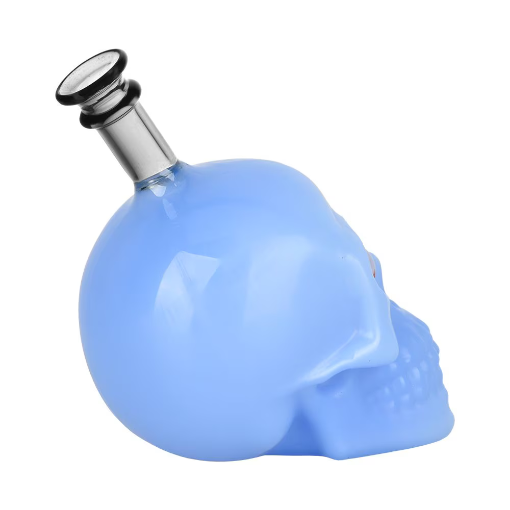 Creepy-Eyed Skull Glass Hand Pipe | 4" | Assorted Colors | 3ct Bundle