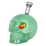 Creepy-Eyed Skull Glass Hand Pipe | 4" | Assorted Colors | 3ct Bundle