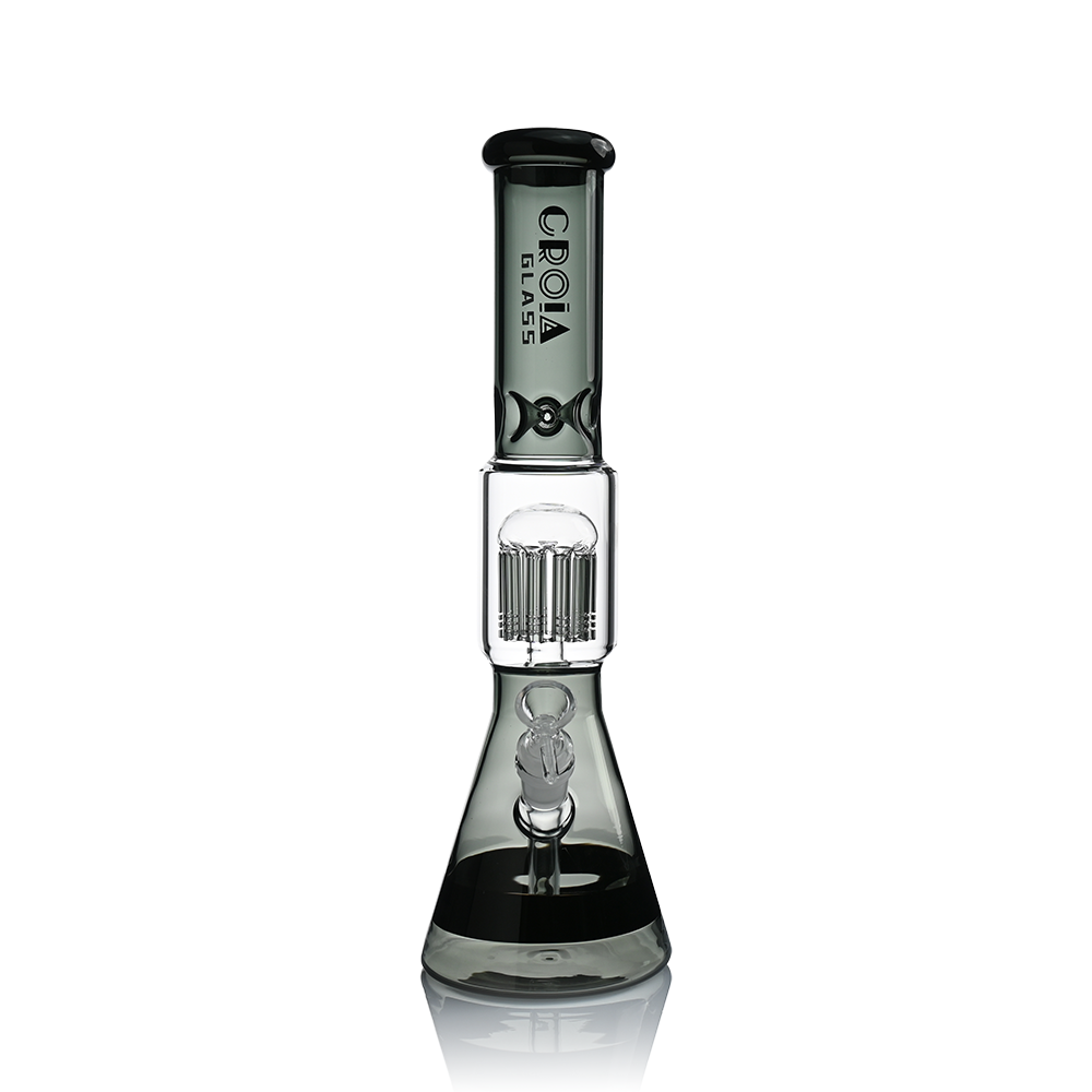 15" Beaker Bong with Tree Perc and Ice Catcher | Croia Glass