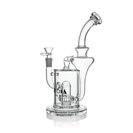 10" Hourglass Recycler Scientific Bong with Crown Perc | Croia Glass