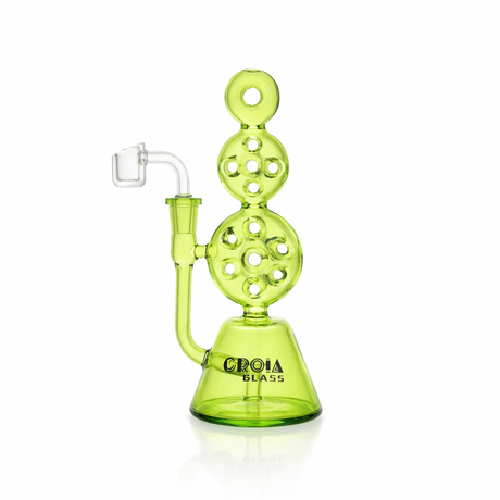 8" Triple Stack Swiss Perc Recycler Dab Rig | Croia Glass