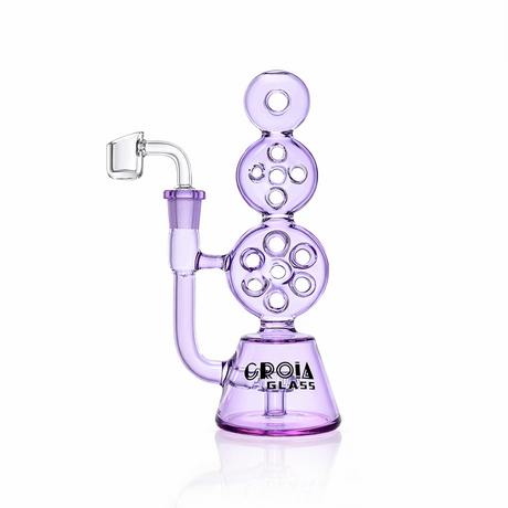 8" Triple Stack Swiss Perc Recycler Dab Rig | Croia Glass