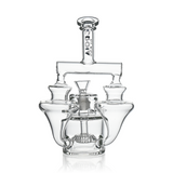 8" Twin Vortex Recycler Scientific Glass Water Pipe | Croia Glass