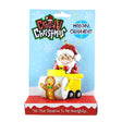 Crooked Christmas Ornament featuring Roller Santa in assorted colors, perfect for festive home decor
