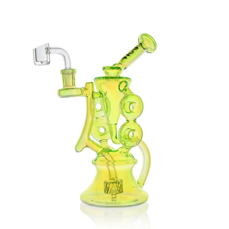 10" Symmetrical Quad-Donut Klein Recycler Dab Rig | Croia Glass