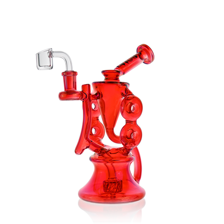 10" Symmetrical Quad-Donut Klein Recycler Dab Rig | Croia Glass