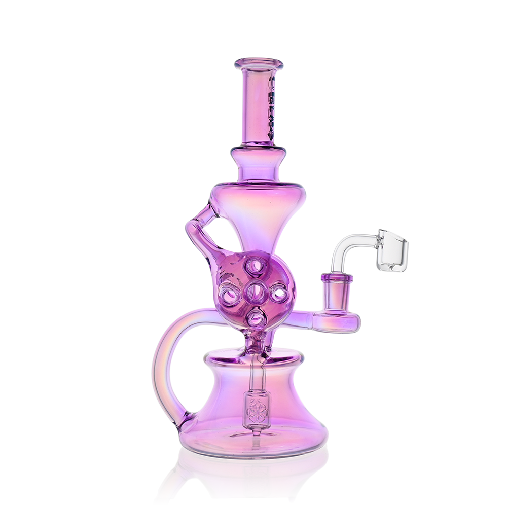 10" Dual Swiss Perc Klein Recycler Dab Rig | Croia Glass