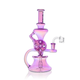 10" Dual Swiss Perc Klein Recycler Dab Rig | Croia Glass