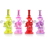 10" Dual Swiss Perc Klein Recycler Dab Rig | Croia Glass