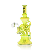 10" Dual Swiss Perc Klein Recycler Dab Rig | Croia Glass