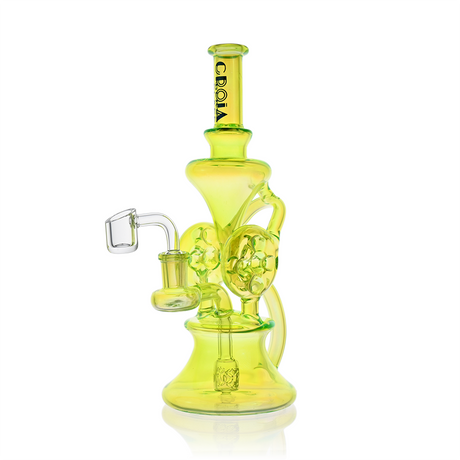 10" Dual Swiss Perc Klein Recycler Dab Rig | Croia Glass