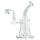 Glassic Crystal Palace Banger Hanger Dab Rig, Welded Stem, Polished Joint, 8" Tall, Side View