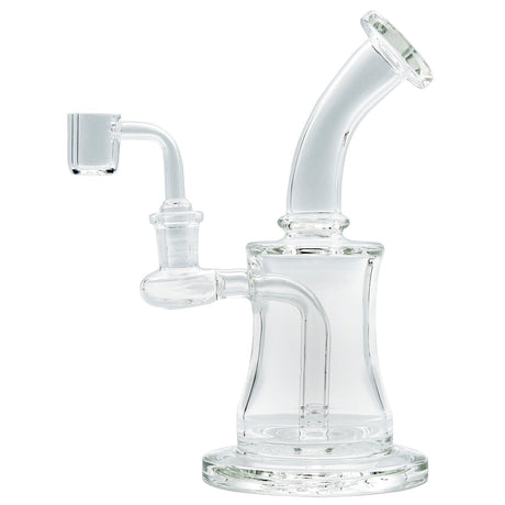 Glassic Crystal Palace Banger Hanger Dab Rig, Welded Stem, Polished Joint, 8" Tall, Side View
