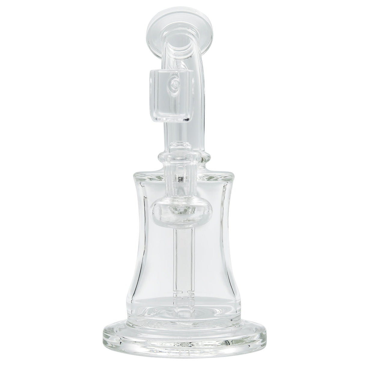 Glassic Crystal Palace Banger Hanger Dab Rig, Female Joint, Front View on White Background