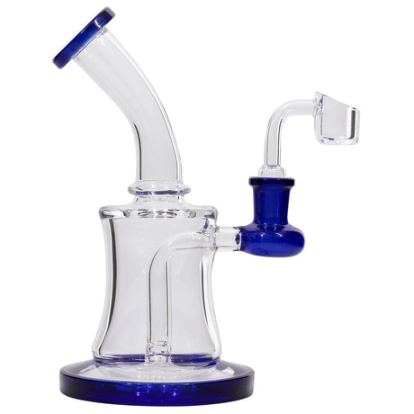 Glassic Crystal Palace Banger Hanger Dab Rig with Welded Stem and Polished Joint, Side View