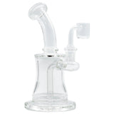 Glassic Crystal Palace Banger Hanger Dab Rig with Welded Stem and Polished Joint, Front View