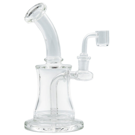 Glassic Crystal Palace Banger Hanger Dab Rig with Welded Stem and Polished Joint, 8" Height, Side View
