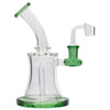 Glassic Crystal Palace Banger Hanger Dab Rig, Emerald, with Welded Stem, Side View
