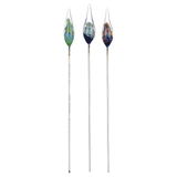 Crystal Tears Handblown Glass & Metal Hairpin Poker Tool | 6.75" | Designs Vary