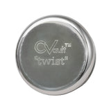 CVault Small 2.0 twist top stash jar with 62% Boveda Humidipak, front view on white background