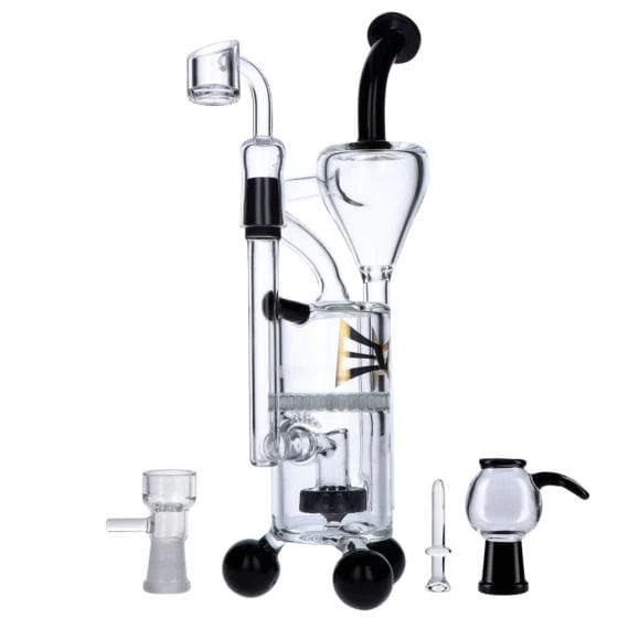 EVOLUTION Cyclone 9.75" Dab Rig with Percolator and Accessories Front View