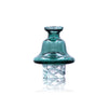 Teal Cyclone Glass Carb Cap by The Stash Shack for Dab Rigs - Front View